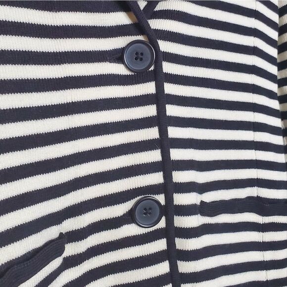NWT Talbots XS Women's Black White Striped Blazer Suit Jacket - Picture 6 of 14